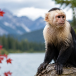 monkey in a natural outdoor setting for an article about pet monkey laws in Canada